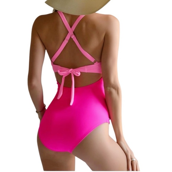 Eomenie One Piece Swimsuit Pink Size M - Picture 2 of 8
